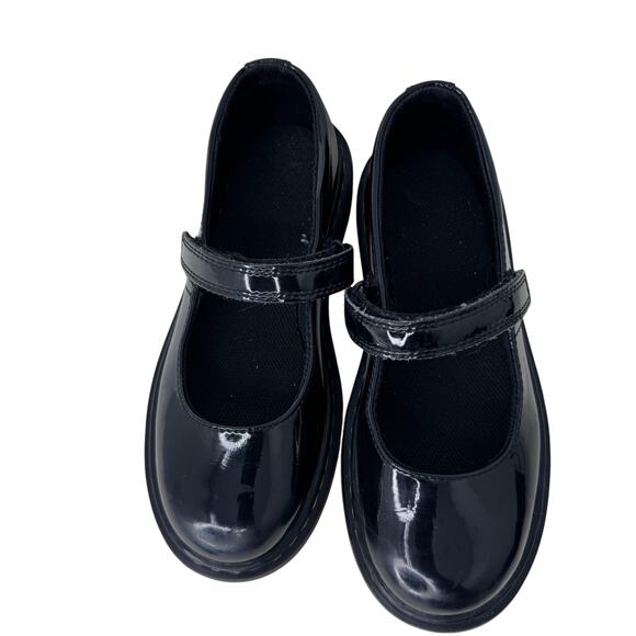 Dr. Martens Maccy Mary Jane Shoes Kids 2 Black Patent Leather Air Cushioned Sole - Picture 5 of 10